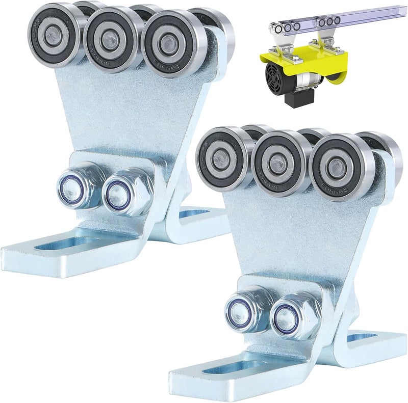 Fuperoo Electric Hoist 6 Wheel Trolley Assembly-Hoist Trolley Rollers.Ideal for Garage Hoist Systems.for use with 1-5/8" Wide and All 1-5/8" or Taller Strut Channel - Image 1